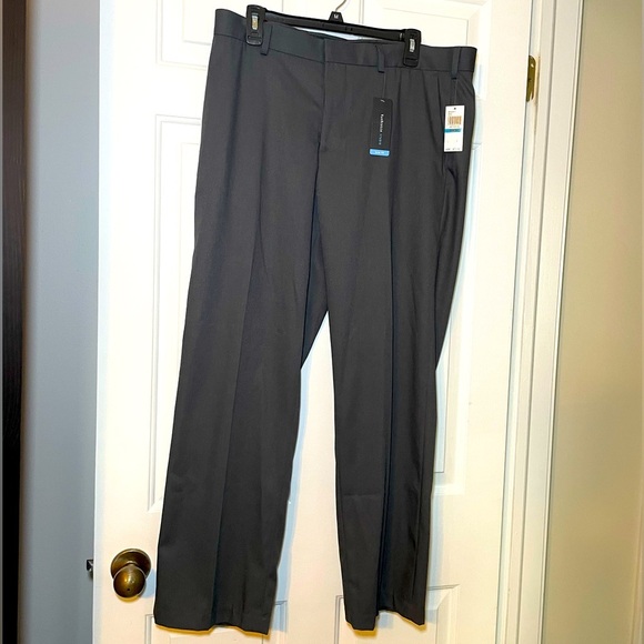 Van Heusen Studio Men’s Pants Charcoal Gray Size 36X30 Slim Fit Dress Pants - Picture 1 of 6